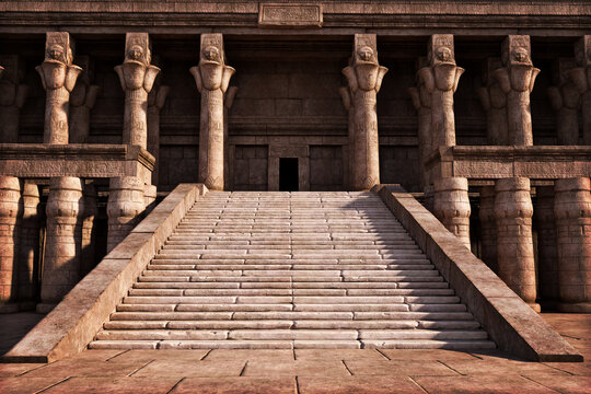 Ancient Egyptian tomb background. 3d rendering