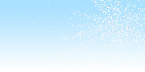 Random white dots Christmas background. Subtle fly