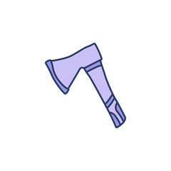 outdoor camping Axe icon vector