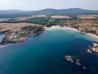 Aerial view of Arapya beach near town of Tsarevo, Bulgaria