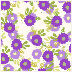 Print for kerchief, bandana, scarf, handkerchief, shawl, neck scarf. Squared pattern with ornament for fabric, textile, silk products. Paisley vector with flowers in nordic style.Floral folk tracery