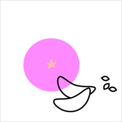 tangerine winter isolated line color