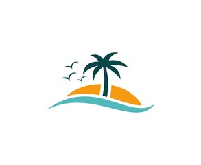 Fototapeta na wymiar Beach logo 