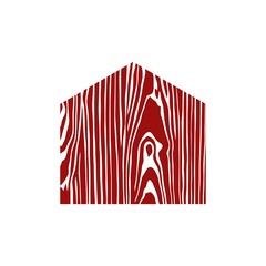 Real estate logo wooden house