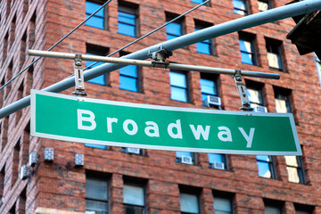 Obraz premium Broadway street sign in New York