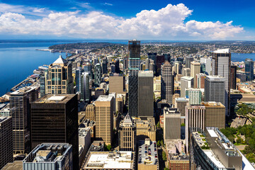 Obraz premium Aerial view of Seattle, USA