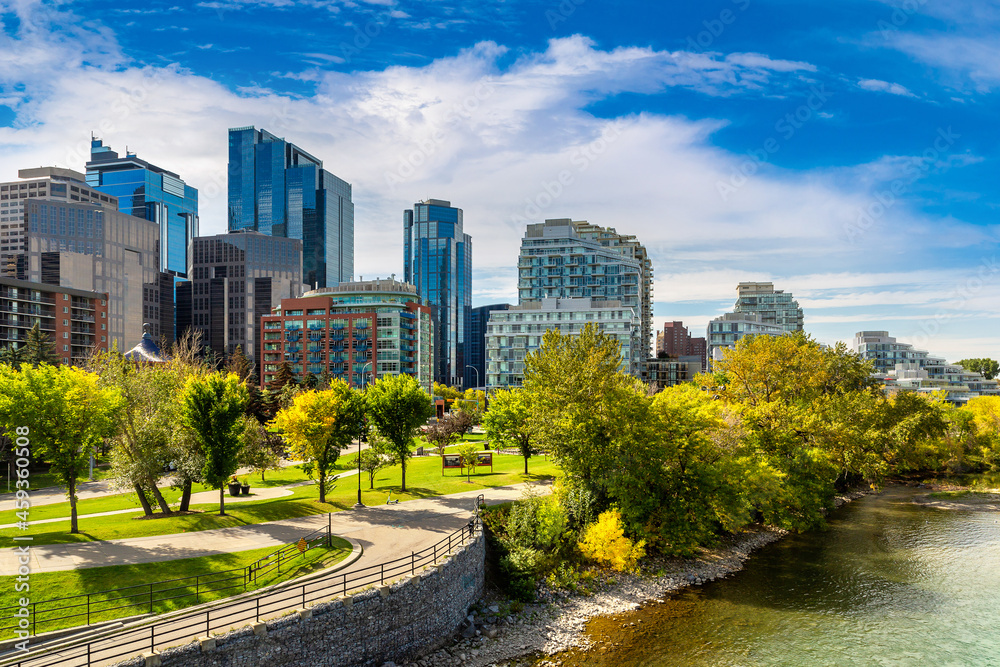 Wall mural calgary in sunny day, canada