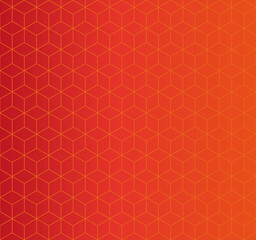 vector illustration of orange background with hexagonal stripes