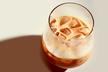 Close up of iced milk tea