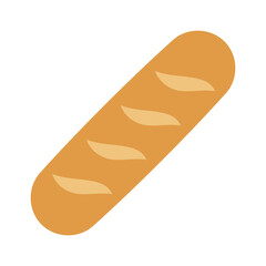 French bread baguette flat vector icon icon for food apps and websites