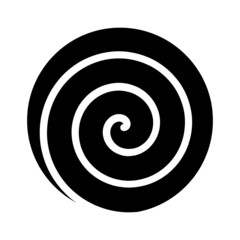 Danish swirl snail pastry flat vector icon for food apps and websites