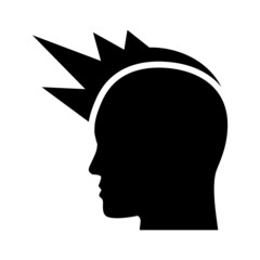 Mind attack or mind shielding flat vector icon for games and websites