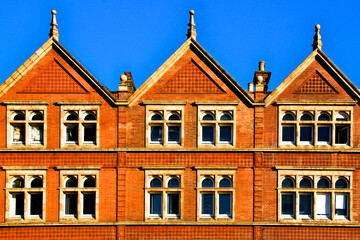 Late afternoon sun highlights buildings of Georgian Architectural style, Camberwell, England