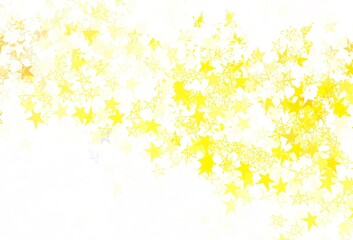 Light Yellow vector template with sky stars.