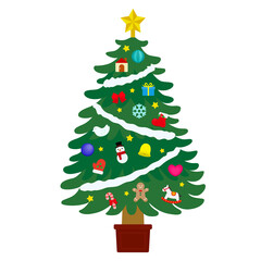 クリスマスツリーのイラスト