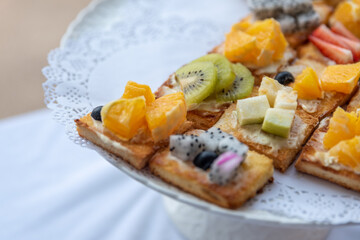 Small Western dessert on the table