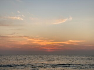 Sunset over the sea