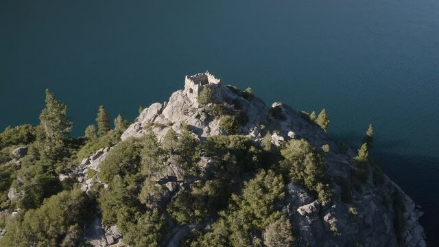Mrs. Lora Josephine Knight's Tea House on Fannett Island in Emerald Bay State Park.