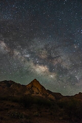 Obraz na płótnie Canvas Elephant Head Mountain under the Milky Way
