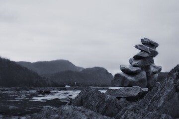 Native zen art inukshuk 