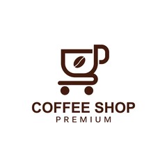 coffee SHOP cup logo vector icon illustration