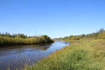 Fototapeta na wymiar September On The Lake, Pylypow Wetlands, Edmonton, Alberta
