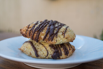 keto coconut cookies tower