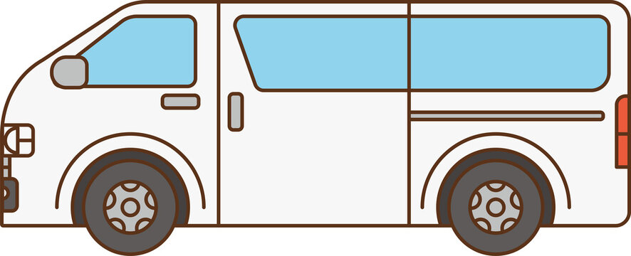 recommend clip art: Clip art of white lorry seen from the side