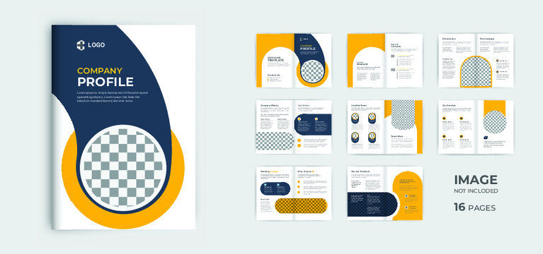 16 pages Modern corporate brochure design, minimalist corporate multipage brochure layout