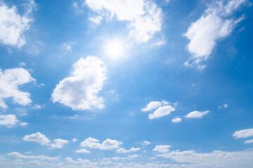 Naklejka na ściany i meble clear blue sky and clouds, clouds with background.
