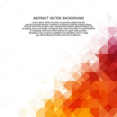 orange triangular background for advertising. Abstract template for presentation. polygonal style. eps 10