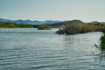 lake and mountains