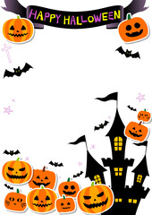 ハロウィン 白バック フレーム縦