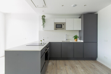 Cocina de obra nueva y diseño arquietectura