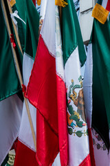 Mexico flags in the street