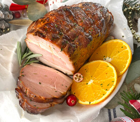 Christmas traditional ham