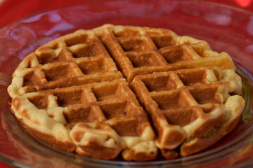 whafle en el desayuno saludable 