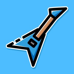 electric guitar cartoon design