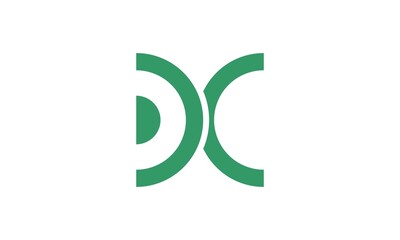 DC typograph letter logo