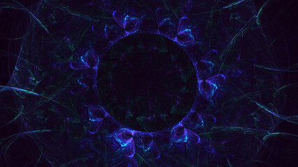 3D rendering abstract circle light background