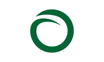Green O letter icon