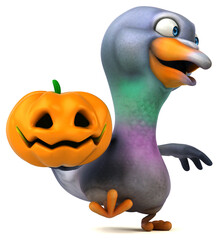 Fun pigeon - 3D Illustration