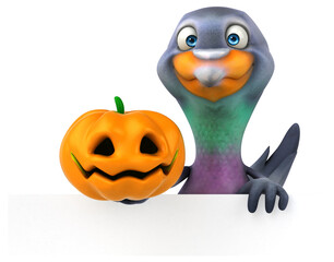 Fun pigeon - 3D Illustration