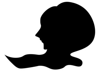 女性横顔シルエット