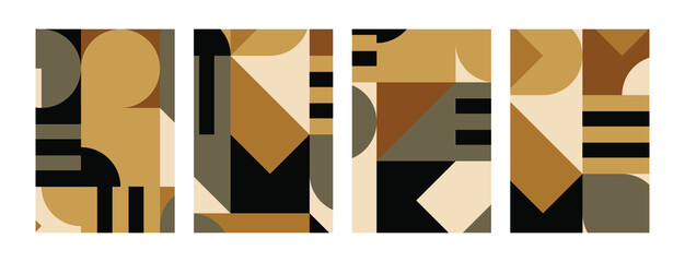 abstract shapes card and cover background