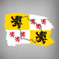 Flag of  Hauts-de-France  from brush strokes. High quality map and flag  Hauts-de-France  of France for your web site design, app  on transparent background.  French Republic. EPS10.