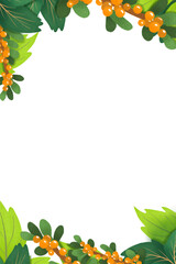 Frame  made of leaves and berries