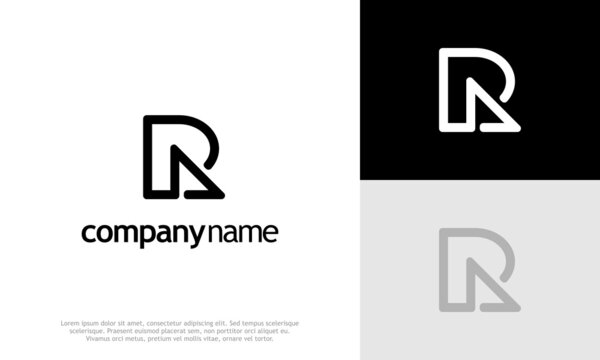 initial letter PR RP letter logo vector design	
