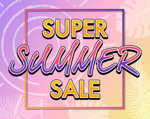 Summer sale banner template
