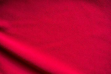 Red Cloth background. decoration wave smooth texture fabric display luxury wallpaper backdrop. free space for add text or products. for Christmas or happy new year, technology concept.